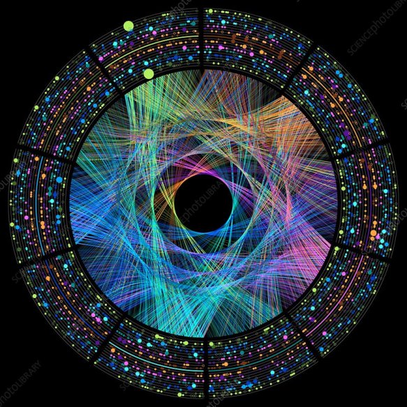 Pi number wheel representation, illustration